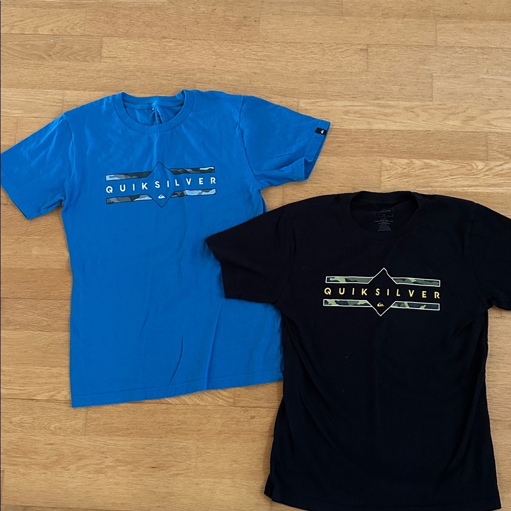Quiksilver Vibrant Blue and Classic Black Tees